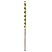 1/8" x 3" CNC 2D/3D Carving Flat Bottom ZrN Coated Router Bit, 3-Flute, 1/8" Shank