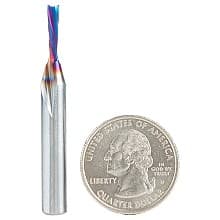 1/8" x 2" Spektra Down-Cut Spiral Plunge Bit for Solid Wood, 2-Flute, 1/4" Shank