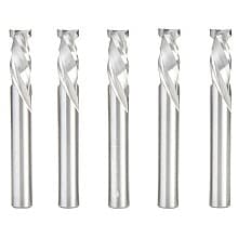 3/8" x 7/8" 5-Piece CNC Solid Carbide Mortise Compression Spiral Bit, 3/8" Shank