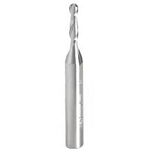 1/8" x 2" Up-Cut Ball Nose Spiral Router Bit, 2-Flute, 1/4" Shank