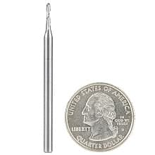 1/16" x 2" Up-Cut Ball Nose Spiral Router Bit, 2-Flute, 1/8" Shank