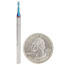 1/16" x 2" Spektra Up-Cut Ball Nose Spiral Router Bit, 2-Flute, 1/8" Shank