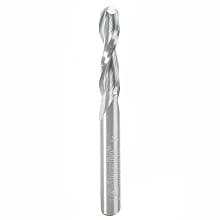 1/4" x 2-1/2" Up-Cut Ball Nose Spiral Router Bit, 2-Flute, 1/4" Shank