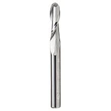 1/4" x 2-1/2" Up-Cut Ball Nose Spiral Router Bit, 2-Flute, 1/4" Shank