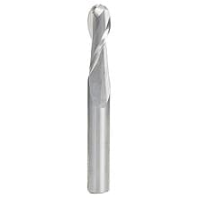 3/8" x 3" Up-Cut Ball Nose Spiral Router Bit, 2-Flute, 3/8" Shank