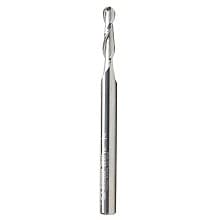 3/16" x 3" Up-Cut Ball Nose Spiral Router Bit, 2-Flute, 1/4" Shank