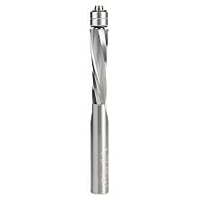 1/2" x 5" Down-Cut UltraTrim Spiral Bit with Double Lower Ball Bearing, 2-Flute, 1/2" Shank