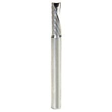 1/4" x 2-1/2" Acrylic Cutting 'O' Down-Cut Slow Spiral Router Bit, 1-Flute, 1/4" Shank