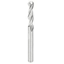 1/4" x 3" Up-Cut Ball Nose Spiral Router Bit, 2-Flute, 1/4" Shank