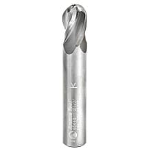 1/2" x 3" Up-Cut Ball Nose Spiral Router Bit, 4-Flute, 1/2" Shank
