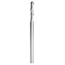1/4" x 4" Up-Cut Ball Nose Spiral Router Bit, 2-Flute, 1/4" Shank
