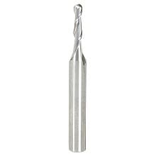3mm x 50mm Up-Cut Ball Nose Spiral Router Bit, 2-Flute, 6mm Shank