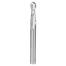 6mm x 63mm Up-Cut Ball Nose Spiral Router Bit, 2-Flute, 6mm Shank