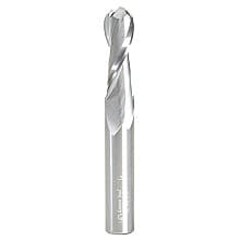 10mm x 75mm Up-Cut Ball Nose Spiral Router Bit, 2-Flute, 10mm Shank