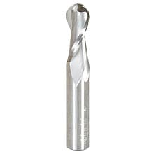 12mm x 75mm Up-Cut Ball Nose Spiral Router Bit, 2-Flute, 12mm Shank