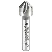 1/2" x 1-9/16" CNC Countersink/Chamfer Router Bit, 5-Flute, 1/4" Shank