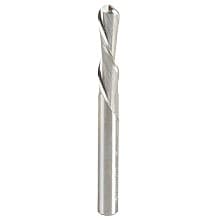 1/4" x 2-1/2" Down-Cut Ball Nose Spiral Router Bit, 2-Flute, 1/4" Shank, 1" Cutting Height