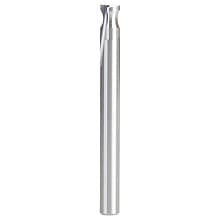 3/16" Radius x 1/4" x 2-1/2" Solid Carbide 'O' Flute, Plastic Edge Rounding Straight Router Bit, 2-Flute, 1/4" Shank