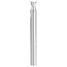 1/4" Radius x 1/4" x 2-1/2" Solid Carbide 'O' Flute, Plastic Edge Rounding Straight Router Bit, 2-Flute, 1/4" Shank