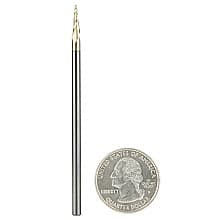 1/32" x 3" 2D/3D Carving Flat Bottom ZrN Coated Router Bit, 3-Flute, 1/8" Shank