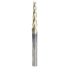 1/8" x 3" 2D/3D Carving Flat Bottom ZrN Coated Router Bit, 3-Flute, 1/4" Shank