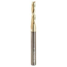 3/16" x 3" 2D/3D Carving Flat Bottom ZrN Coated CNC Router Bit, 3-Flute, 1/4" Shank