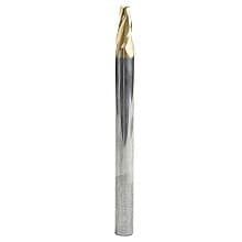 1/8" x 3" 2D/3D Carving Flat Bottom ZrN Coated Router Bit, 3-Flute, 1/4" Shank, 7° Degree