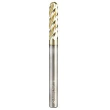 1/4" x 3" 2D/3D Carving Ball Tip ZrN Coated Router Bit, 4-Flute, 1/4" Shank
