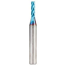 1/8" x 2" CNC 2D/3D Carving 0.10° Flat Bottom Up-Cut Spektra Extreme Tool Life Coated Spiral Router Bit, 4-Flute, 1/4" Shank