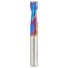 1/4" x 2" CNC 2D/3D Carving 0.10° Flat Bottom Up-Cut Spektra Extreme Tool Life Coated Spiral Router Bit, 2-Flute, 1/4" Shank
