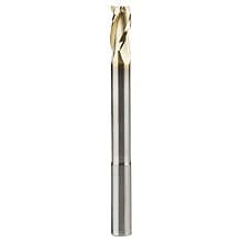 3/8" x 4" 2D/3D Carving Flat Bottom ZrN Coated Router Bit, 3-Flute, 3/8" Shank