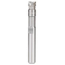 1/4" x 2" Miniature Flush Trim Plunge Template with Upper Ball Bearing, 2-Flute, 1/4" Shank