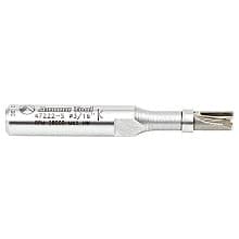 3/16" x 1-3/4" Miniature Flush Trim Plunge Template with Upper Ball Bearing, 2-Flute, 1/4" Shank