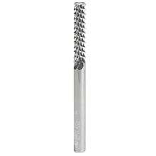 1/4" x 3" Fiberglass/Composite Cutting Medium Burr Router Bit with End Mill Point, 1/4" Shank