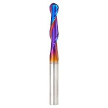 6mm x 63mm Solid Carbide Spektra Extreme Tool Life Coated Up-Cut Ball Nose Spiral Router Bit, 2-Flute, 6mm Shank