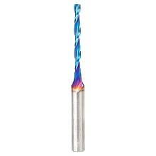 3mm x 64mm Solid Carbide CNC Spektra Extreme Tool Life Coated Foam Cutting Up-Cut Square End Spiral Router Bit, 2-Flute, 6mm Shank
