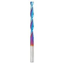 6mm x 100mm Solid Carbide CNC Spektra Extreme Tool Life Coated Foam Cutting Up-Cut Square End Spiral Router Bit, 2-Flute, 6mm Shank