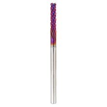 3mm x 50mm Solid Carbide CNC Spektra Extreme Tool Life Coated Down-Cut Spiral Router Bit, 10-Flute, 3mm Shank