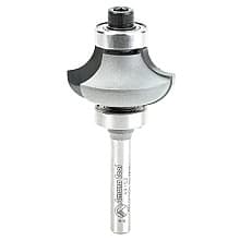 1-1/4" x 5/16" Radius Matching Corner Round/Cove Router Bit with Double Ball Bearing, 1/4" Shank