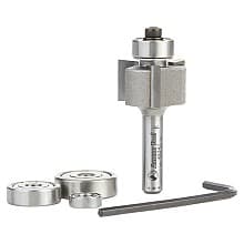 7/8" Dia x 1/2" Multi-Rabbet Four Different Rabbet Bit, 1/4" Shank, 3 Flute