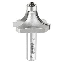 2-3/4" x 5/8" Radius Corner Rounding Bit with Ball Bearing Guide, 2-Flute, 1/2" Shank