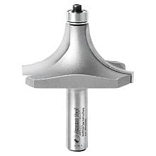 2-1/2" Dia x 1-1/4" Carbide Tipped Corner Round Bit, 1 Radius, 1/2" Shank