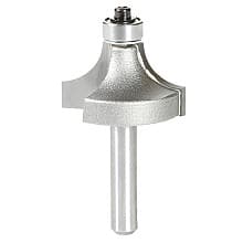 1-1/8" x 3/8" Radius Corner Round Router Bit with 3/8" Lower Ball Bearing, 2-Flute, 1/4" Shank