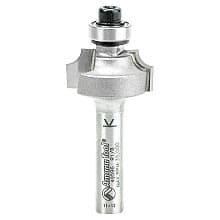 3/4" x 2" x 1/8" Radius Beading Router Bit, 2-Flute, 1/4" Shank
