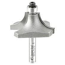 1-1/2" Dia x 3/4" Carbide Tipped Beading Bit, 1/2" Radius, 1/4" Shank