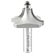 1-3/4" x 2-3/4" x 5/8" Radius Beading Router Bit, 2-Flute, 1/2" Shank