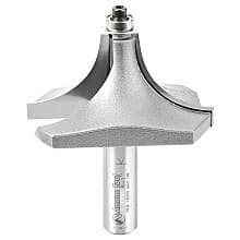 2-1/2" x 3-3/16" x 1" Radius Beading Router Bit, 2-Flute, 1/2" Shank