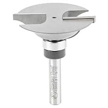 1-19/32" x 2" Ogee Rail Router Bit, 2-Flute, 1/4" Shank