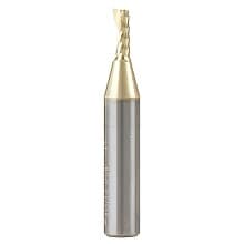 1/8" x 1-1/2" ZrN Coated Up-Cut 'O' Aluminum Cutting CNC Spiral Router Bit, 1-Flute, 1/4" Shank