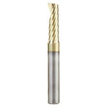1/4" x 2" x 3/4" ZrN Coated Up-Cut 'O' Aluminum Cutting CNC Spiral Router Bit, 1-Flute, 1/4" Shank